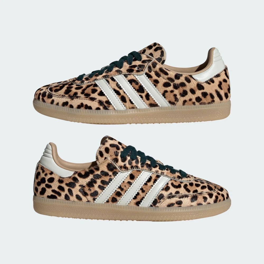 adidas Samba OG Women's Size 7.5 Shoes Leopard Print Magic Beige Sneakers KI6674 - Picture 5 of 10